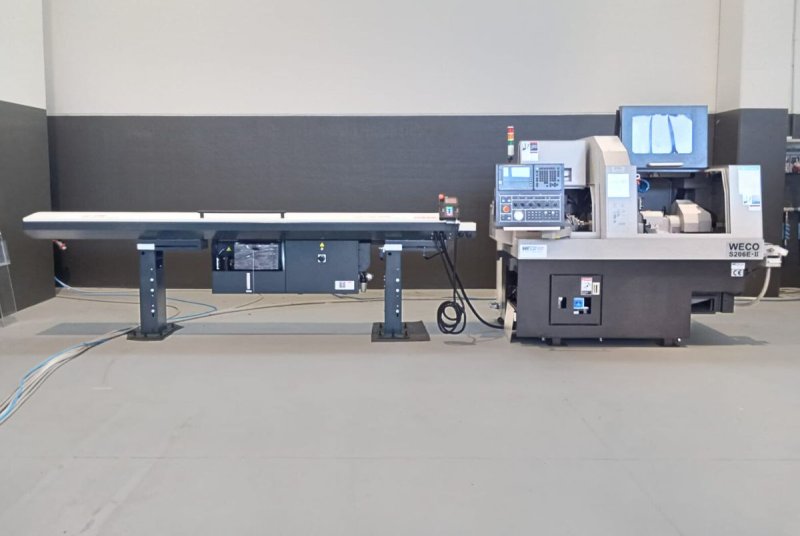 -NEW - 8-AXIS SLIDING HEADSTOCK LATHE WITH BAR FEEDER WECO - S 206E- II